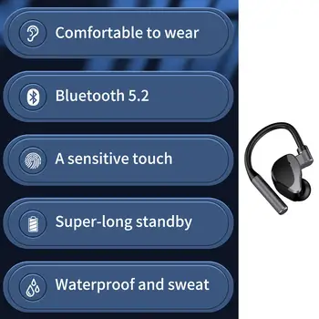 Handsfree Wireless Headset | Rezistent La Apă Receptor Pentru Telefon Mobil | Singură Ureche Căști Cu N